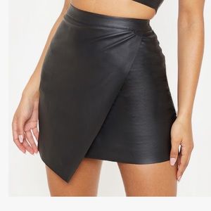 Leather Wrap Skirt